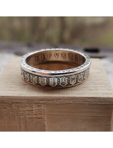 CoinRingsCZ STŘÍBRNÝ PRSTEN "19 ERBŮ" - zakázková výroba, unikátní elegantní prsten na míru, stříbrný prsten z mince italská 500 Lira, prsten pro ženy a muže, thumb ring, úprava velikosti prstenu