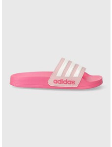 Dětské pantofle adidas ADILETTE růžová barva