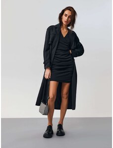 Sinsay - Mini šaty s nabíráním - černá