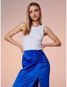 Sinsay - Midi sukně s rozparkem - modrá