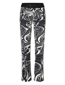 Černo-bílé extravagantní kalhoty Cambio Ranee s rozšířenými nohavicemi