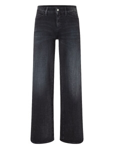 Černé široké džíny Cambio Alisha s rovnými nohavicemi