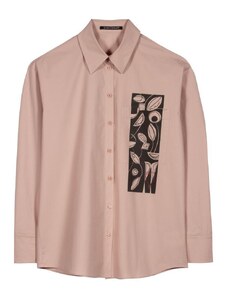 Bavlněná růžová košile Luisa Cerano s dlouhým rukávem
