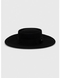 Vlněný klobouk Weekend Max Mara černá barva, vlněný