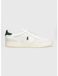 Kožené sneakers boty Polo Ralph Lauren Polo Crt Pp bílá barva, 809913450005