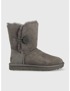 Semišové sněhule UGG Bailey Button šedá barva, 1016226.GREY.D