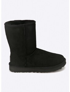 Sněhule UGG Classic Short II dámské, černá barva, na plochém podpatku, zateplené, 1016223.BLK