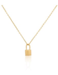 ORNAMENTI Pozlacený náhrdelník Small Lock gold