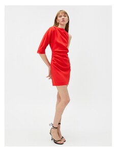 Koton Mini Party Dress with Draped Sleeves.