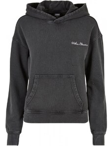 URBAN CLASSICS Ladies Small Embroidery Terry Hoody - black