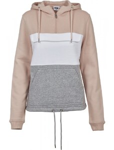 URBAN CLASSICS Ladies Color Block Sweat Pull Over Hoody