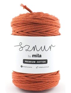 Bavlněná šňůra MILA Premium Cotton 5 mm - dýňová