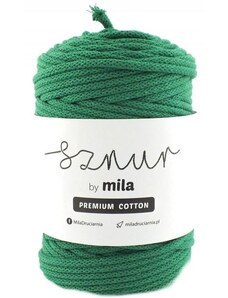 Bavlněná šňůra MILA Premium Cotton 5 mm - zelená trávová