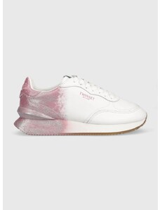 Kožené sneakers boty Twinset bílá barva, 231TCP050