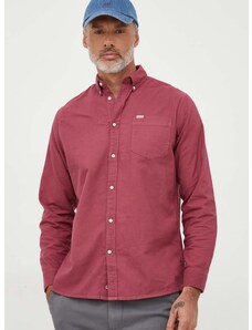 Košile Pepe Jeans Fabio růžová barva, regular, s límečkem button-down