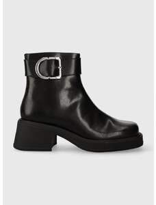 Kožené kotníkové boty Vagabond Shoemakers DORAH dámské, černá barva, na podpatku, 5642.201.20