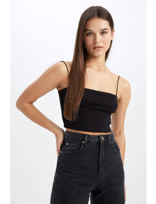 DEFACTO Coool Skinny Fit Cotton Crop Top with Rope Strap