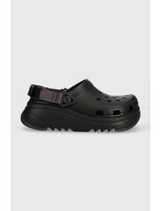 Pantofle Crocs Classic Hiker Xscape Clog dámské, černá barva, na platformě, 208365