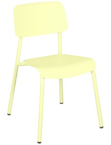 Citronově žlutá hliníková zahradní židle Fermob Studie