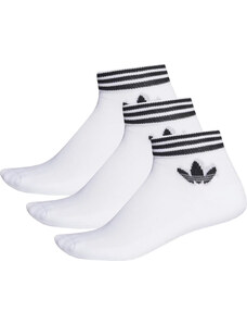 BÍLÁ SADA PONOŽEK ADIDAS TREFOIL ANKLE SOCKS 3 PAIRS