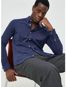 Košile Polo Ralph Lauren tmavomodrá barva, regular, s límečkem button-down