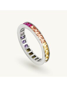SilveAmo Stříbrný prsten Duhový prstenec 50-mm