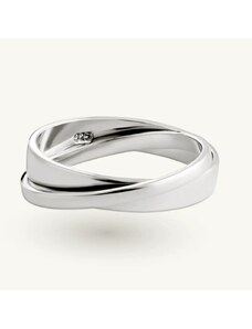 SilveAmo Stříbrný prsten Obmotaný obvod 49 mm
