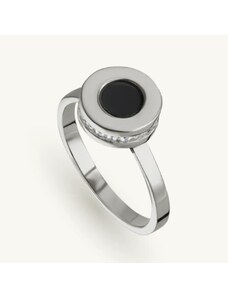 SilveAmo Stříbrný prsten s černým onyxem - obvod 52