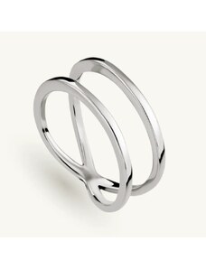 SilveAmo Stříbrný prsten Rovnoběžka 50-mm