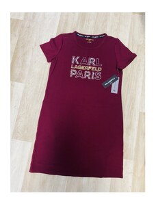 Dámské letní šaty Karl Lagerfeld - vínové