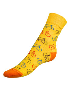 BELLATEX Dámské a pánské ponožky Kolo, žluté