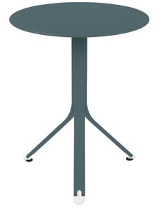 Šedý kovový stůl Fermob Rest'O Ø 60 cm