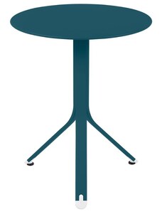 Modrý kovový stůl Fermob Rest'O Ø 60 cm