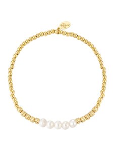 ORNAMENTI Pozlacený náramek Pearl Beads gold