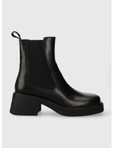 Kožené kotníkové boty Vagabond Shoemakers DORAH dámské, černá barva, na podpatku, 5642.001.20