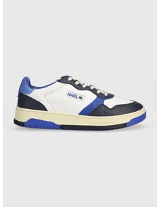 Kožené sneakers boty Karl Lagerfeld KREW NFT tmavomodrá barva, KL53021