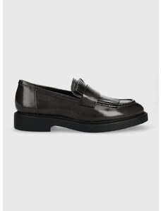 Kožené mokasíny Vagabond Shoemakers ALEX W dámské, černá barva, na plochém podpatku, 5148.004.18