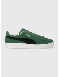 Semišové sneakers boty Puma Suede Classic XXI zelená barva, 374915