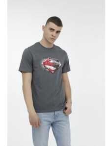 Lumberjack Ml Superman 11spdm07 3fx antracit Pánská trička s krátkým rukávem