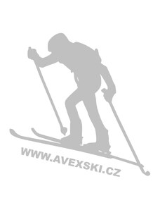AVEX SPORT Skialpinista 2 samolepka / 8,9 x 9 cm / stříbrná