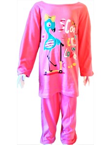 Calvi-Dívčí pyžamo Plameňák růžové
