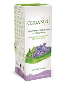 Organyc bio sprchový gel pro citlivou pokožku a intimní hygienu s levandulí, 250 ml