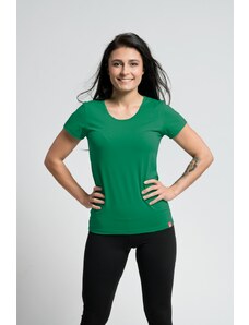 Dámské bavlněné triko s krátkým rukávem CityZen s elastanem zelené 702EL-KLAS
