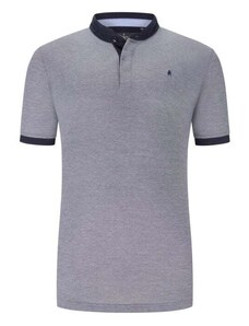 Ragman, polo tričko z piké materiálu, se stojáčkem v kontrastní barvě grey