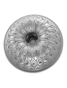 Nordic Ware forma na bábovku Stained Glass, 9 cup stříbrná, 88737