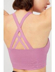 LOS OJOS Lavender Lightly Supported Covered Sports Bra with Back Detail