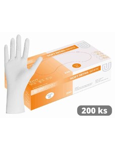 UNIGLOVES Nitrilové rukavice bílé – Soft White, 200 ks
