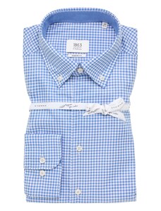 Košile Eterna Modern Fit "Karo Twill" modrá 2416_13XS14