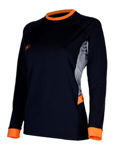 Aqualung dámské tričko RASHGUARD LOOSE FIT, černá/oranžová/šedá