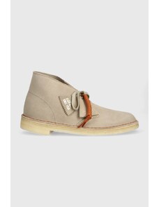 Semišové kotníkové boty Clarks Originals Desert Boot béžová barva, 26155527